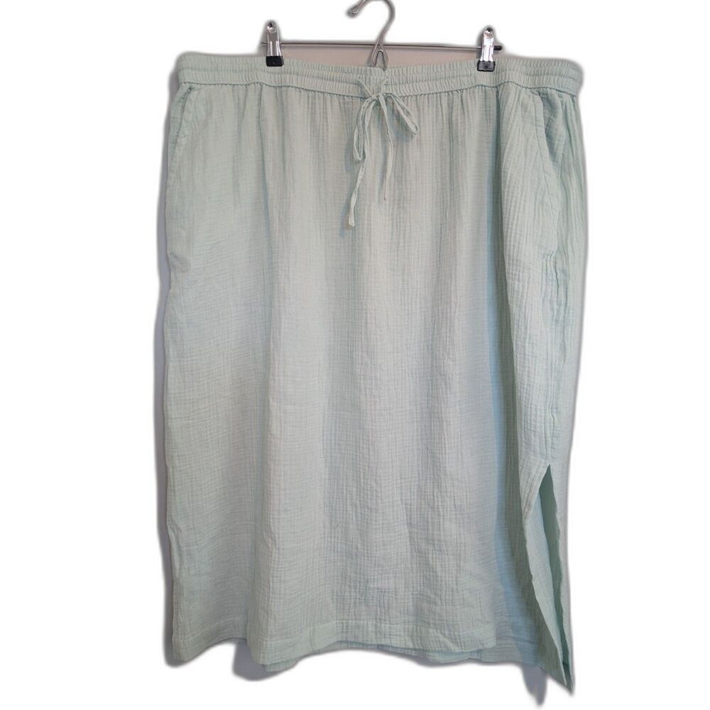 Women's Universal Thread Midi Skirt Light Green Size 2XL